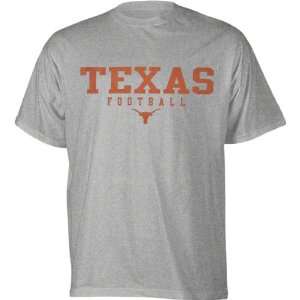  Texas Longhorns Grey Texas Football Logo T Shirt Sports 