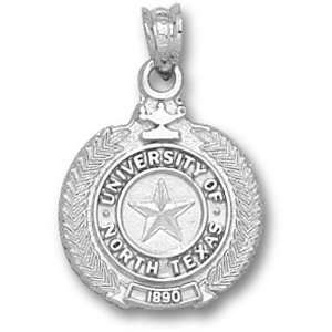  University of North Texas Seal Pendant (Silver): Sports 