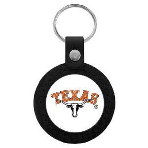  Texas Longhorns NCAA Classic Logo Leather Key Tag: Sports 