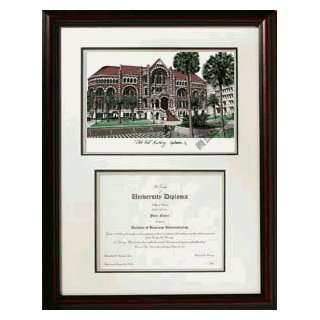  University of Texas, Medical Scholar Framed Lithograph and 