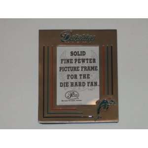  MIAMI DOLPHINS Logo Pewter 4 x 5 PICTURE FRAME Sports 