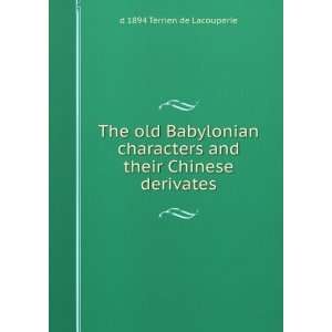  Chinese derivates d 1894 Terrien de Lacouperie  Books