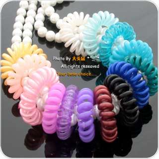 10 X colorful telephone line hair ring hair rope girl headbands