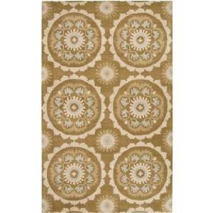   Paradise Desert Sand and Bronze Wool Area Throw Rug