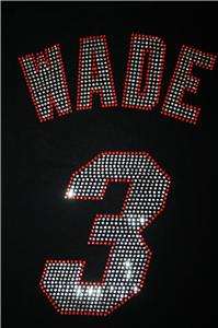 Miami Heat Dwayne Wade Bling Jersey Tank Top Tee Shirt  