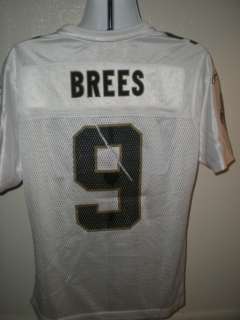   Brees #9 New Orleans Saints WOMENS Large L White Jersey TDE  