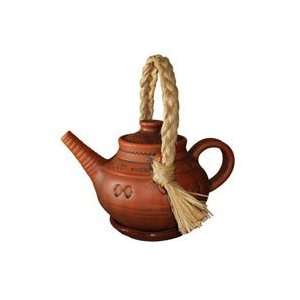  STONEWARE. Teapot With Woven Handle: Everything Else