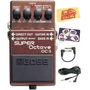  Boss OC 3 Super Octave Pedal Bundle with 10 Foot 