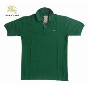  Burberry Mens Classic Nova Check Polo Shirt in Green Size 