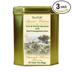 Tea Of Life Special Edition Chamomile Hibiscus Herbal Blend Flavor, 25 