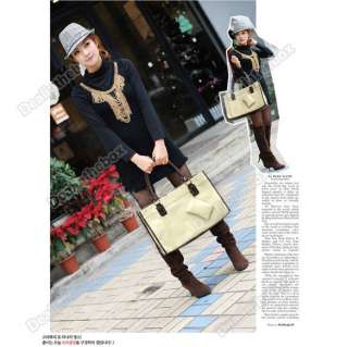 New Faux Leather Womens Tote Shoulder Bags Handbag Fashion 4 Colors 