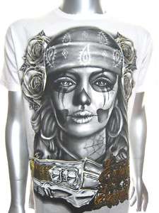Tattoo elements Punk Rock Star Girl Art T Shirt.dC.g#6  