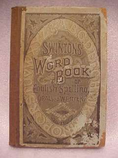 1879 WORD BOOK ENGLISH SPELLING WILLIAM SWINTON SGB3007  