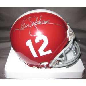 Ken Stabler Alabama Crimson Tide NCAA Hand Signed Mini Football Helmet