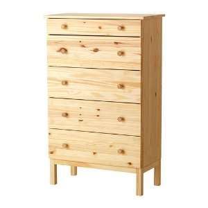 Ikea Tarva Chest with 5 Drawers Real Pine Wood 