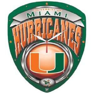    NCAA Miami Hurricanes High Definition Clock: Home & Kitchen