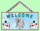 Bloodhound 10 x 5 Winter Season Wooden Welcome Dog Sign New Made in 