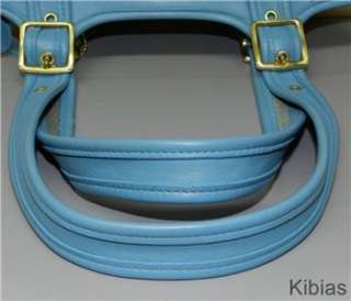   Mint! Coach~Brass/Baby Blue Leather~Legacy Shopper Tote 9086  