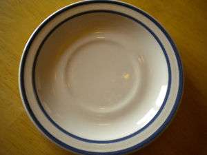 PFALTZGRAFF SMALL PLATE WHITE WITH BLUE TRIM  