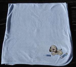 Carters Blue I Love My Puppy Dog Blanket Baby Security  