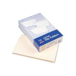   Folders, Straight Cut, End Tab, Legal, Manila, 50/box: Office Products