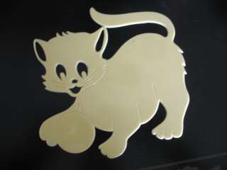 Vintage Plastic Halloween Stencil Cat by Trace it Toys 1960s  