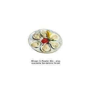   5017S TAN   10.5 in Oyster Clam Plate, Aluminum/Tan