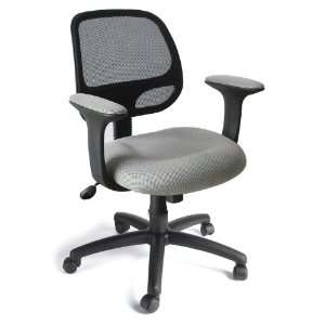  Breezer Mesh Office Task Chair in Silver Gray Office 