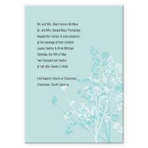  Breezy Blue Floral Wedding Invitations Health & Personal 