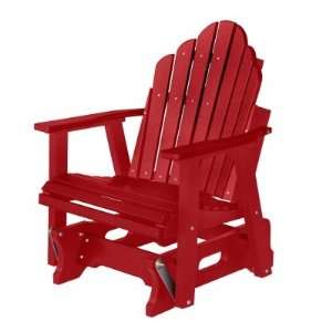  Cozi Back Adirondack Glider   Scarlet Red Patio, Lawn 