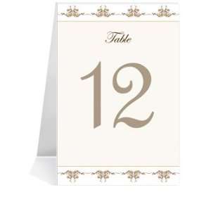    Wedding Table Number Cards   Coco Lace #1 Thru #34