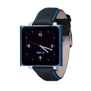   Black/Blue Leather (iPod nano watch band)  Players & Accessories
