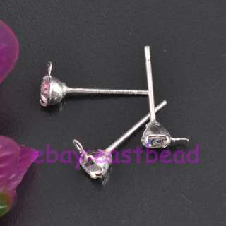 FREE SHIP 100pcs Clear Crystal Earring Studs EE4200  