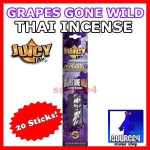 GRAPES GONE WILD   Juicy Jays Flavored Thai Incense {20 STICKS}  