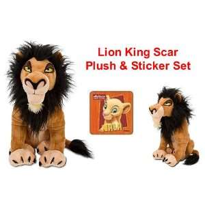   King 12 Plush Villian SCAR Doll and Unique Lion King Sticker Sheet