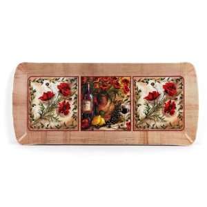  Merritt Tuscan Poppies Melamine Dishware Set, Type: 15 