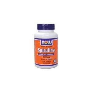 Now Foods 100% Natural Spirulina (Grown in Hawaii) 500mg 200 Tablets 