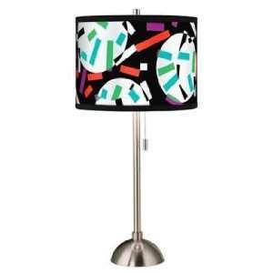  Confetti and Circles Giclee Style Table Lamp