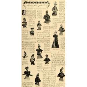  1897 Article Fur Wraps Jackets Victorian Fashion Mallon Paris Dress 