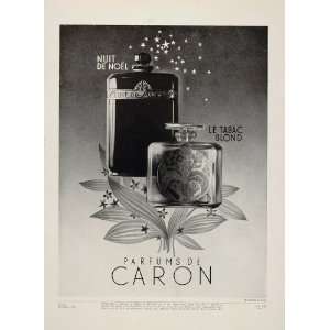  1936 Ad Nuit de Noel Tabac Blond Caron Perfume Parfum 