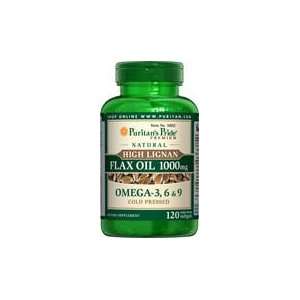  High Lignan Flaxseed Oil 1000 mg 120 Softgels Health 