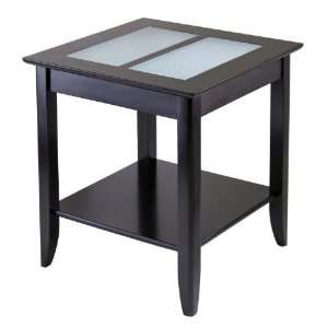  Syrah End Table With Frosted Glass By Winsome Wood 