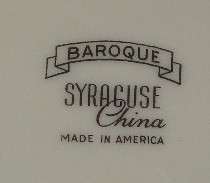 Syracuse Baroque Gray Three Bread Plates Swirled Rim  