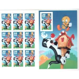  Looney Tunes Sylvester and Tweety Collectible Stamp Sheet 
