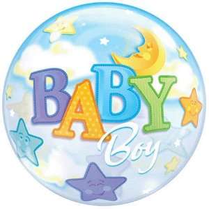  Baby BOY Moon Bubble Balloon 22 High Quality Qualatex 