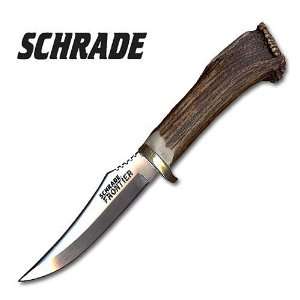   Fixed Blade Knife Stag Frontier Skinner Large: Sports & Outdoors