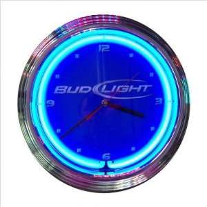   8BUDLI   Bud Light Clock Blue Bud Light Neon Clock: Everything Else