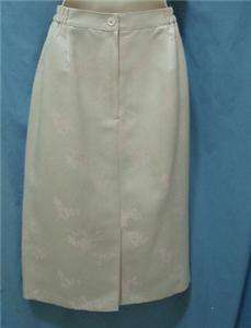SAG HARBOR WOMENS SKIRT SUIT IVORY PINK MOTHER OF THE BRIDE CAREER 