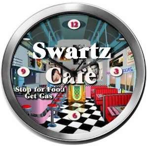  SWARTZ 14 Inch Cafe Metal Clock Quartz Movement Kitchen 