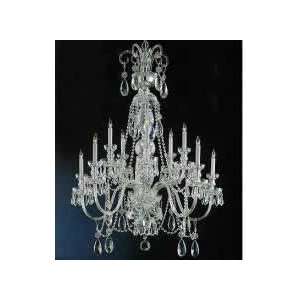   Light Chandelier Polished Chrome With Clear Swar: Home Improvement